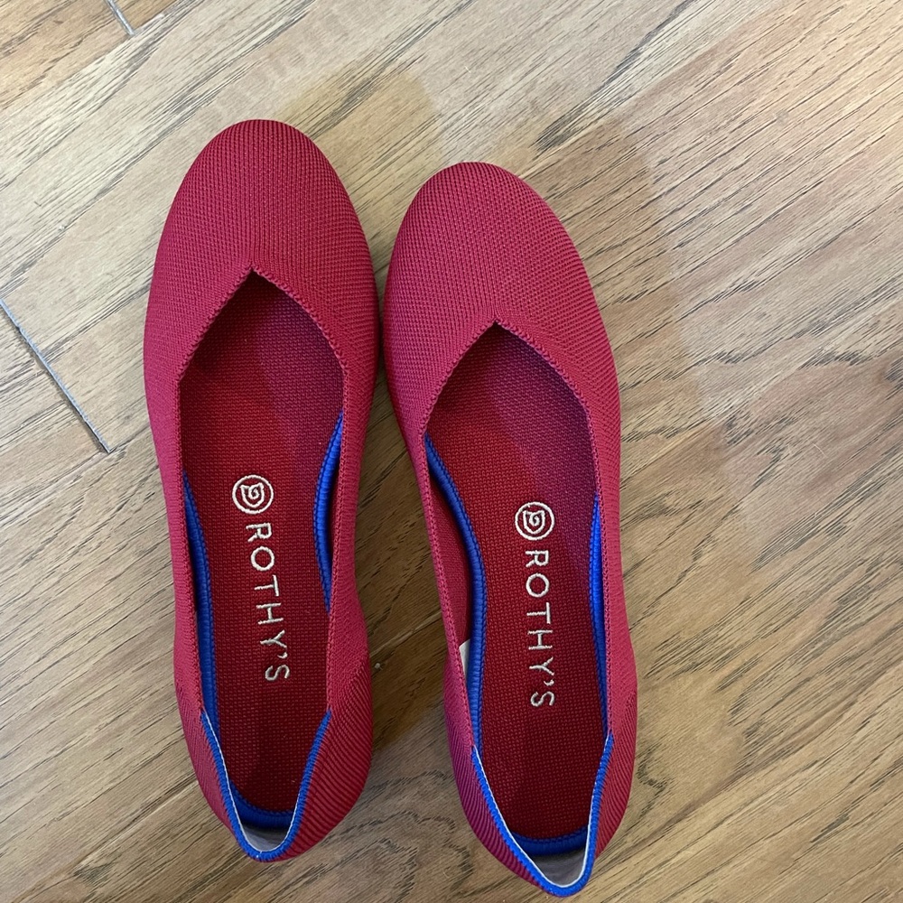 Rothy’s Scooter Red Flats